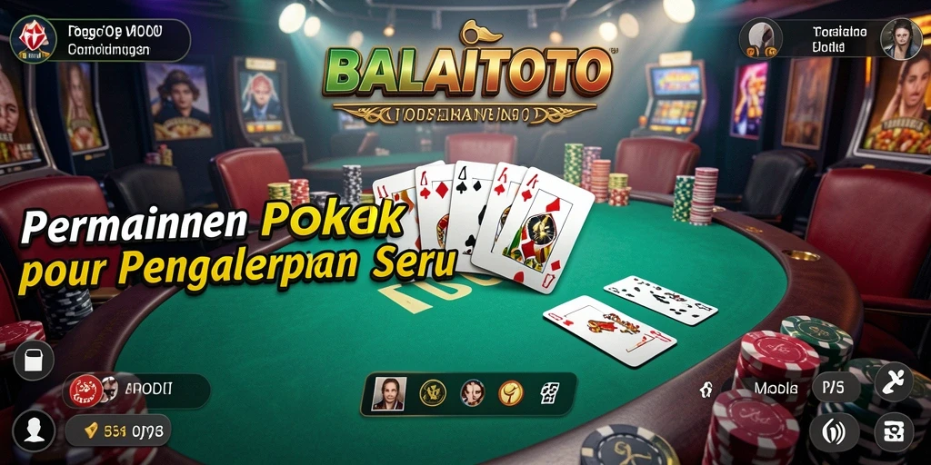 Tampilan gameplay seru dalam permainan Poker BALAITOTO.