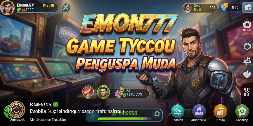 Screenshot gameplay <strong>EMON777</strong> menampilkan aksi manajemen bisnis yang mendebarkan.