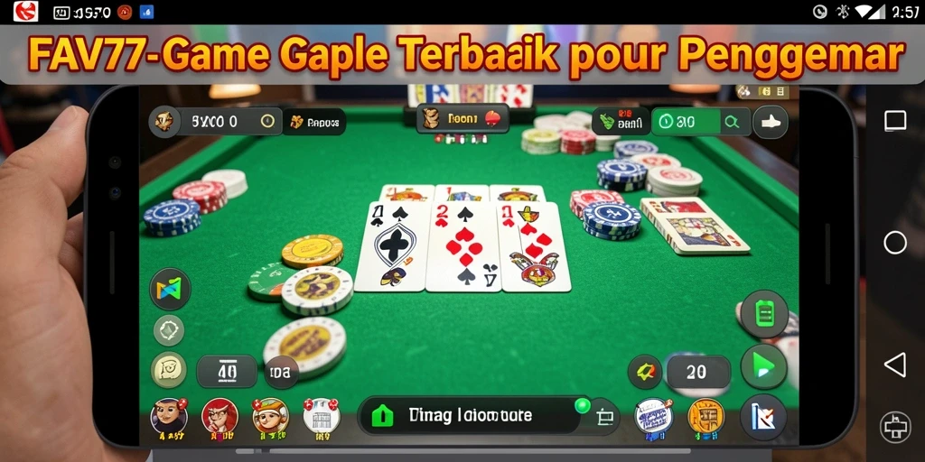 Screenshot FAV77 yang menampilkan gameplay seru Gaple.