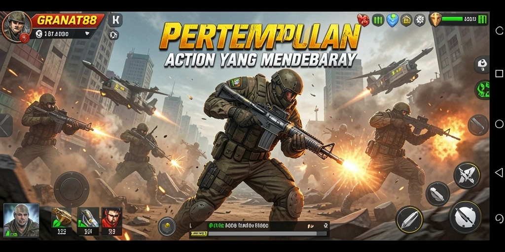 Screenshot menunjukkan aksi mendebarkan di dalam permainan GRANAT88.