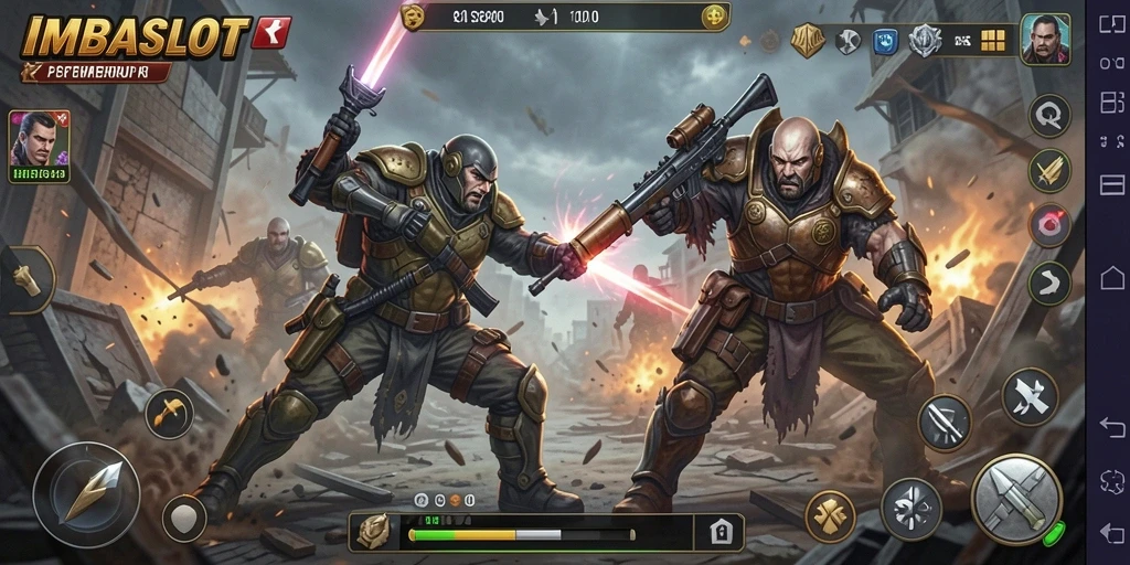Tampilan aksi seru dalam game TPS IMBASLOT.