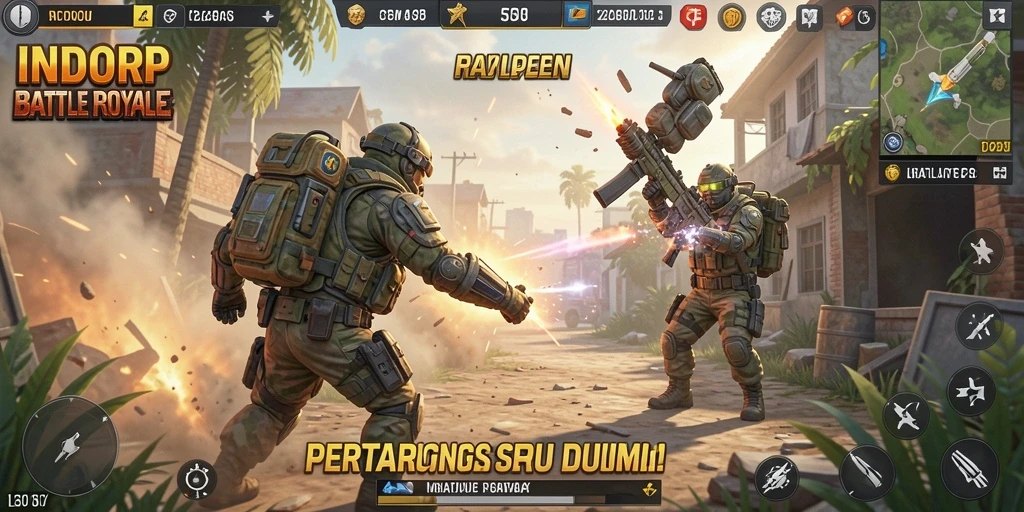 Tampak menegangkan saat bertempur di dunia INDORP.