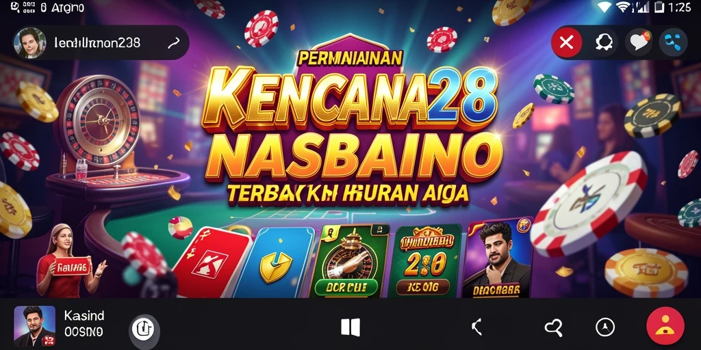Tampilan gameplay Kasino yang menarik dan penuh warna di KENCANA28.