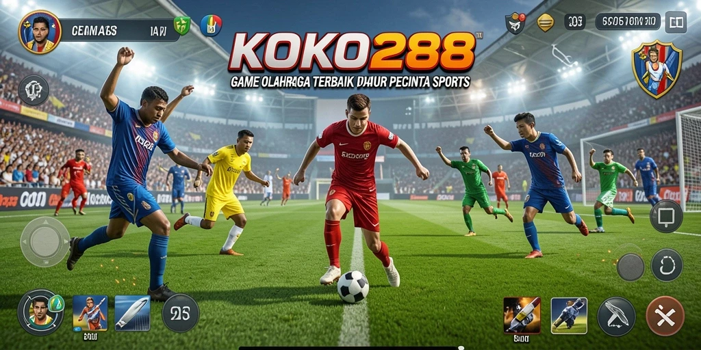 Tampilan gameplay menegangkan dari KOKO288 yang menampilkan aksi olahraga.