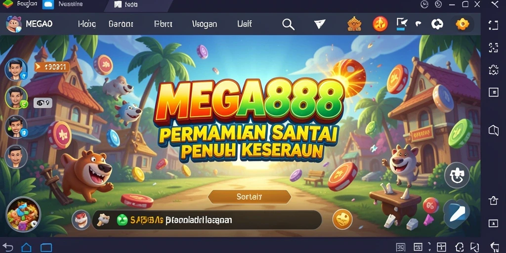 Tampilan gameplay MEGA888 yang mengasyikkan dan penuh warna.