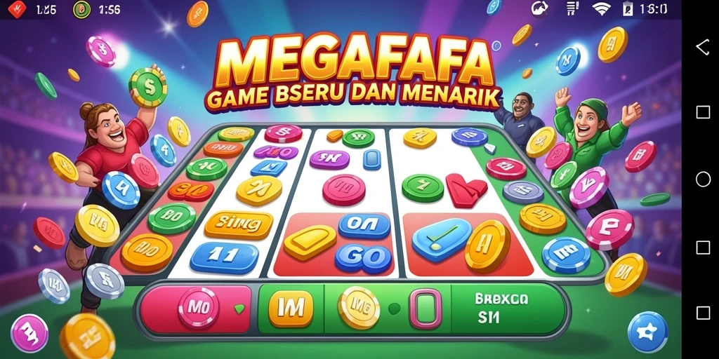 Tampilan gameplay seru MEGAFAFA dengan suasana Bingo yang penuh warna.