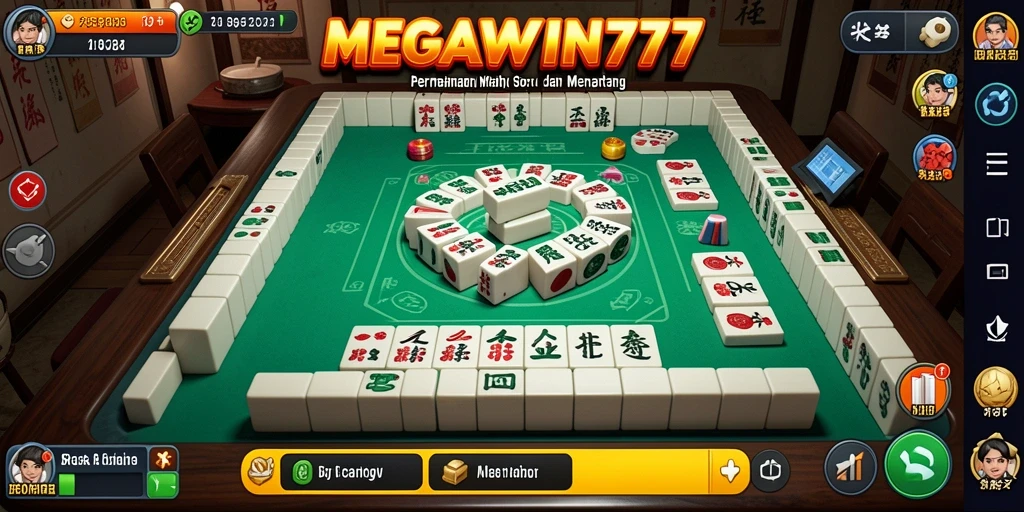 Tampilan gameplay MEGAWIN777 yang menarik dalam permainan Mahjong.