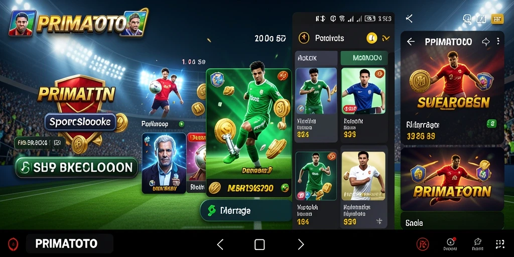 Tampilan gameplay seru di PRIMATOTO saat melakukan taruhan olahraga.