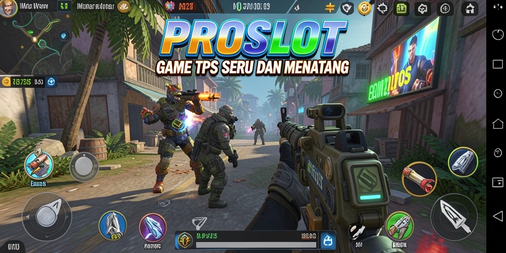Tangkapan layar permainan PROSLOT menampilkan aksi menegangkan di dunia TPS.