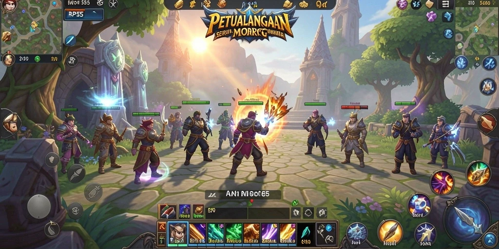 Tampilan gameplay seru di RP55 yang menampilkan aksi epik.