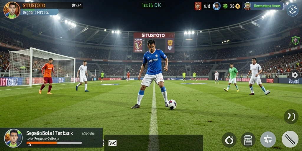Tampilan gameplay SITUSTOTO yang menghadirkan aksi sepak bola seru.