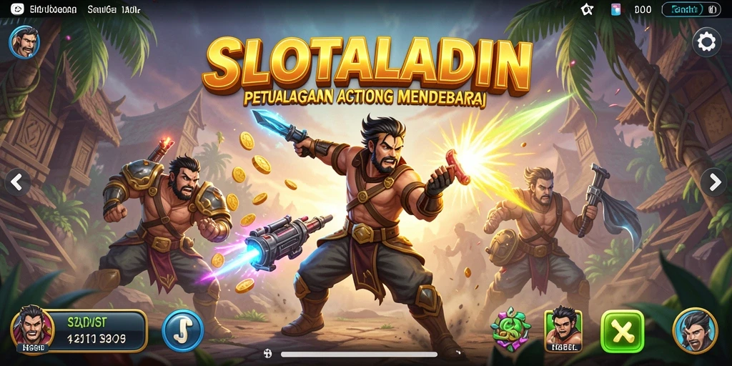 Gameplay intens dan seru dari SLOTALADIN dalam pertempuran aksi.