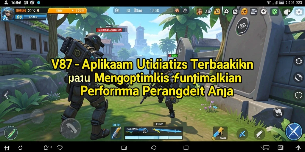 Tampilan antarmuka V87 yang sederhana dan mudah digunakan.