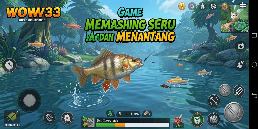 Tampilan gameplay memancing yang menarik di WOW33.